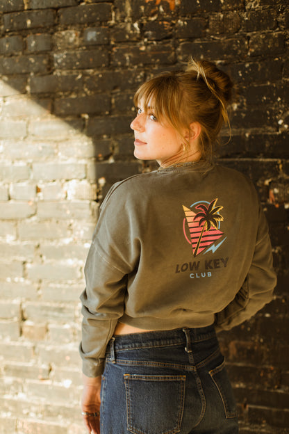 Retro Washed Cropped Sweatshirt