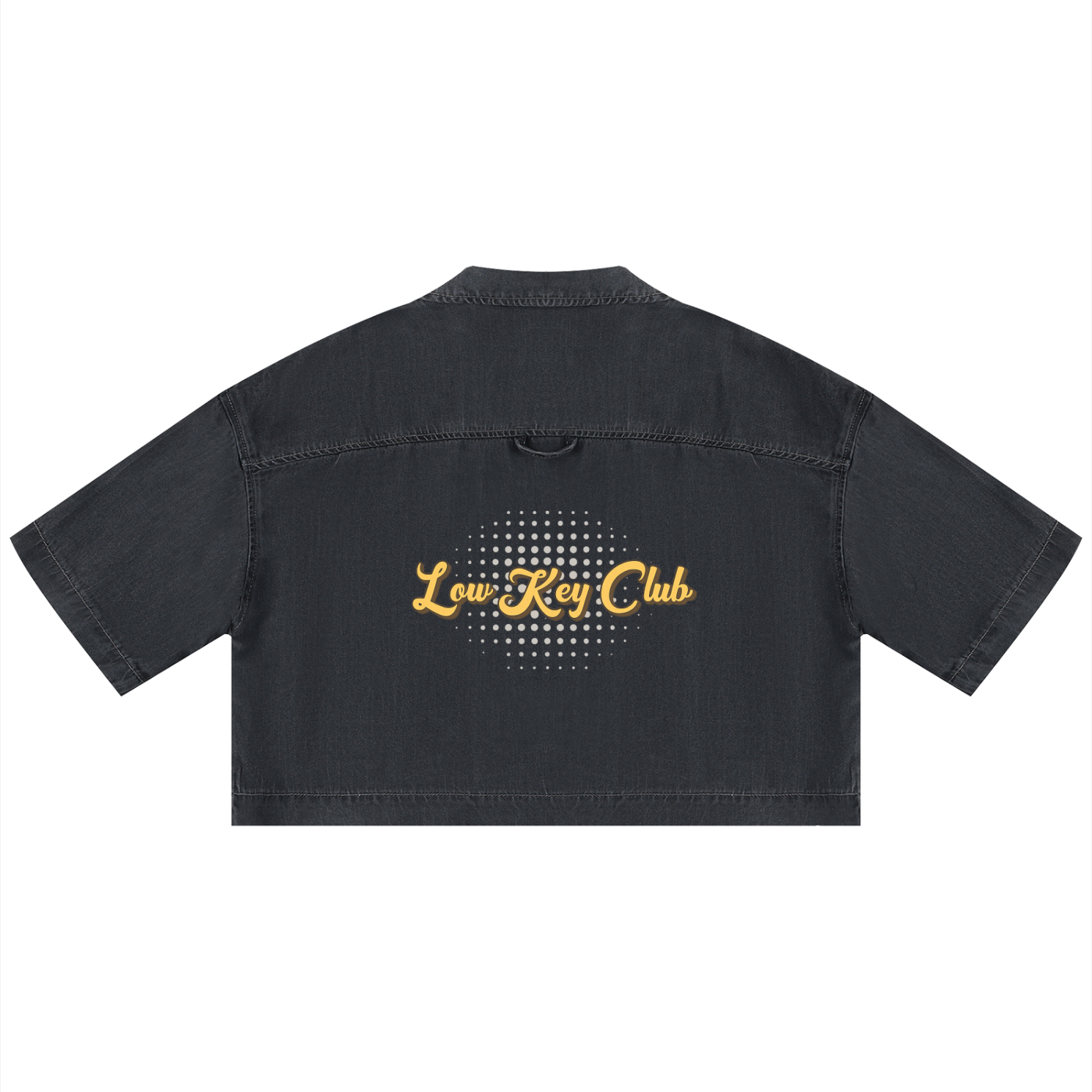 Grunge Vintage Wash Boxy Cropped Shirt
